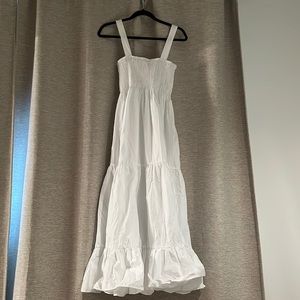 Zara white poplin midi summer dress